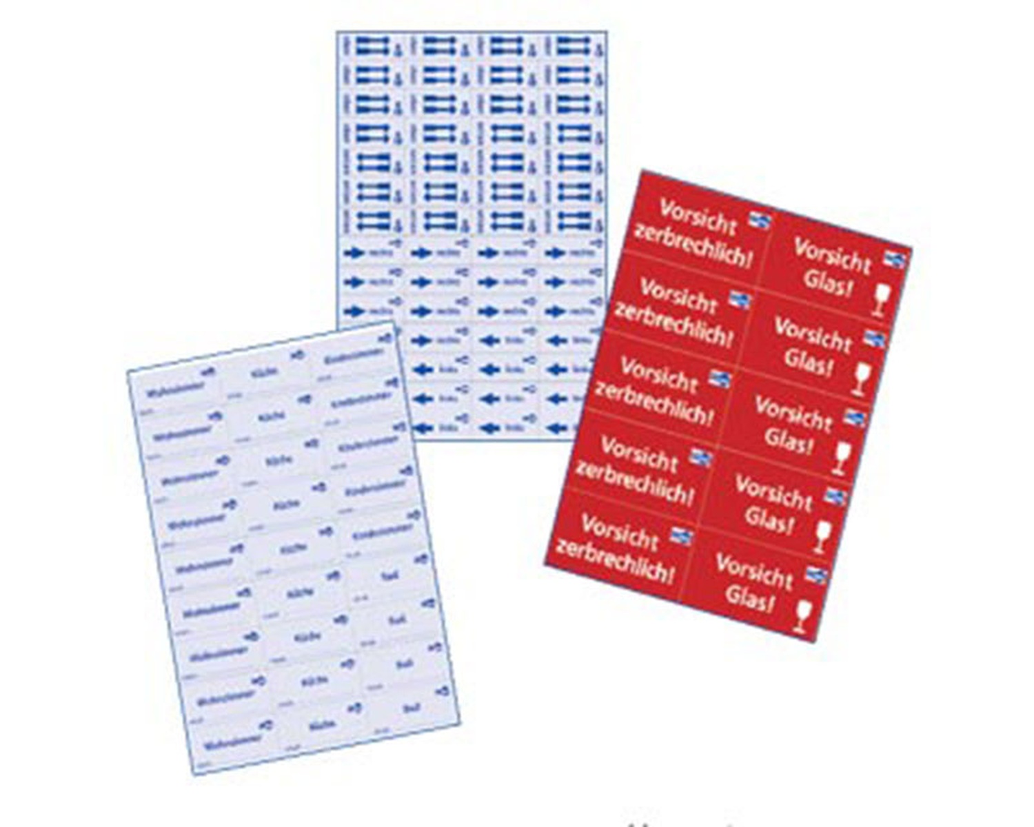 Etiketten-Set f�r Umzug und Achivierung, 157 tlg.