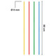 Trinkhalme aus Papier extra lang, bunt �8mm 80cm, 50 Stk.
