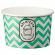 Eisbecher aus Papier Zick Zack Motiv grn 235 ml 8oz mit Deckel, 100 Stk.