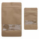 Standbodenbeutel Kraftpapier braun mit Fenster, 110x185x65mm, 250ml,  100 Stk.