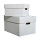 Aufbewahrungsboxen mit abnehmbaren Deckel 335x245x195mm wei� grau