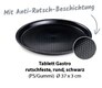 Gastro Serviertablett rutschfest rund schwarz 37 x 3 cm